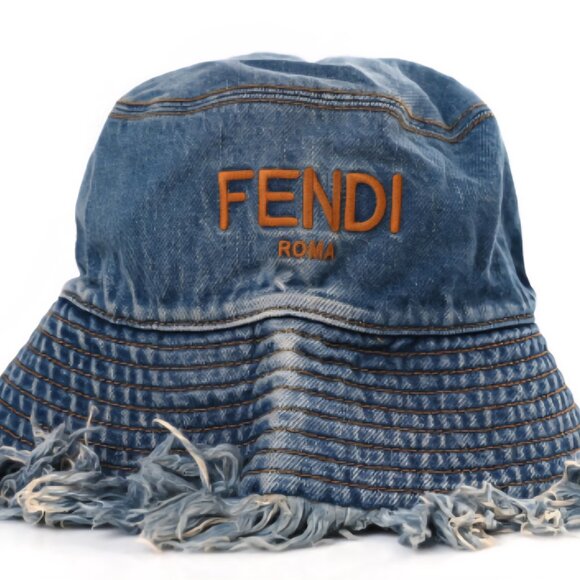 Fendi Accessories - Fendi Denim Bucket Hat